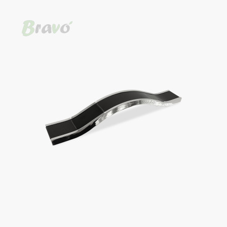 РУЧКА ДЛЯ МЕБЛІВ BRAVO CONTOUR/ 160, ХРОМ+ЧОРНИЙ