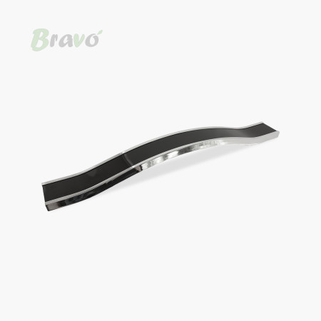 РУЧКА ДЛЯ МЕБЛІВ BRAVO CONTOUR/ 224, ХРОМ+ЧОРНИЙ