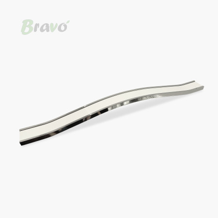 РУЧКА ДЛЯ МЕБЛІВ BRAVO CONTOUR/ 320, ХРОМ+БІЛА