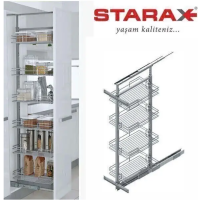 Карго для кухні Starax S - 1125 галерея висувна 1400-1550 мм, секція 300 мм