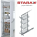Купить Карго для кухни Starax S-1109 галерея выдвижная 330х500х850-1100 мм, 3 полки секция 400 мм ВЫСОКОЕ КАРГО ДЛЯ КУХНИ от Мебельная фурнитура STARAX (Турция) - 1