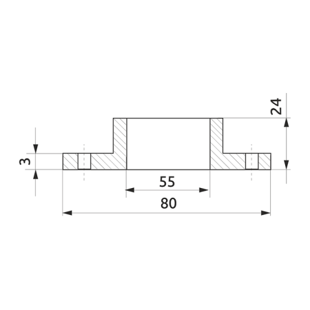 Фланець до труби D=50 ALVA ХРОМ