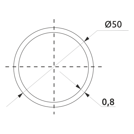 ТРУБА D=50 GIFF L=3000 ХРОМ