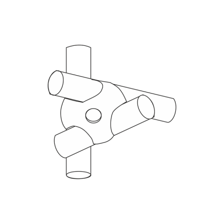 Джокерная система - МУФТА ТРОЙНАЯ ЛЕВАЯ ХРОМ