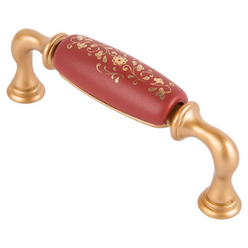 Купить Ручки для мебели  Marella CL 15136.96 золото матовое/красный матовый/рисунок АРХИВ от Мебельные ручки Bosetti Marella