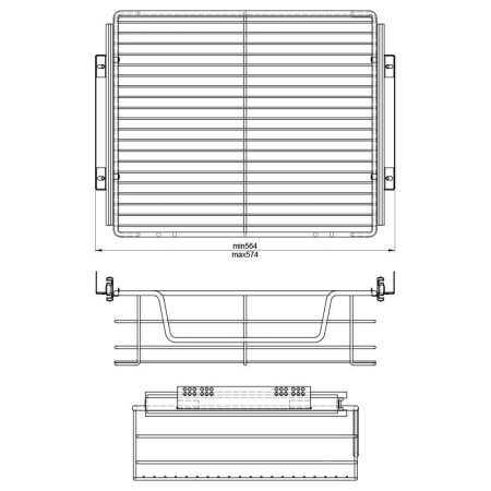 Кошик-сушка 600 мм, г425 * ш564 * в140, хром
